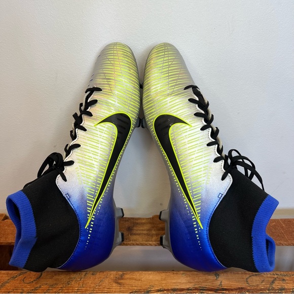 New Nike Mercurial Victory 6 DF FG Blue Chrome Neymar Soccer Cleats Men’s 12.5 - Picture 4 of 12